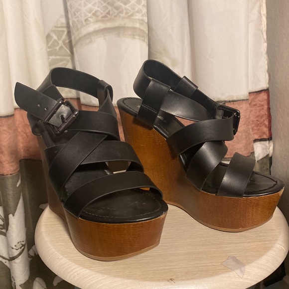 Soda Shoes - Very comfy for being wedges! They go with any outfit pants, shirts, shirts etc.